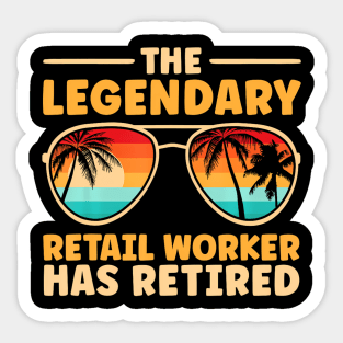 Retired Retail Worker Retirement Sticker